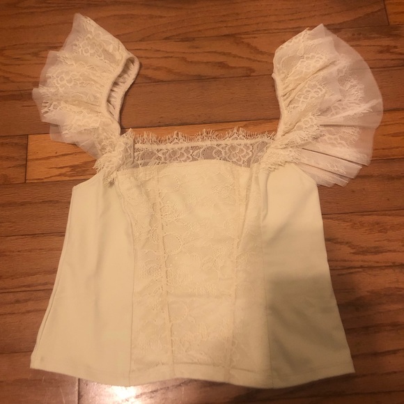 NWOT Free People Intimacy Live it up Cami lace Size Medium coquette ballet core - Picture 4 of 6